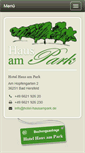 Mobile Screenshot of hotel-hausampark.de